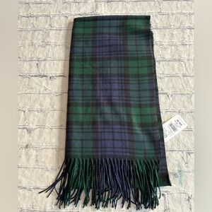 DXL MENS APPAREL MULTI GREEN/BLACK/NAVY PLAID ONE SIZE SCARF NWT